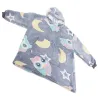 Ciepła szara bluza kocyk 2w1 świecący w ciemności dla dziecka junior-5907451339077-64993