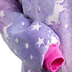 Ciepły futrzak xxl 2w1 fioletowa bluza koc oversize świecący w nocy-5907451339046-65002