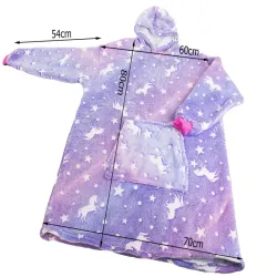 Ciepły futrzak xxl 2w1 fioletowa bluza koc oversize świecący w nocy-5907451339046-65006