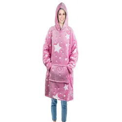 Ciepła bluza xxl 2w1 koc oversize gruby futrzak świecąca w ciemności-5907451339039-65014