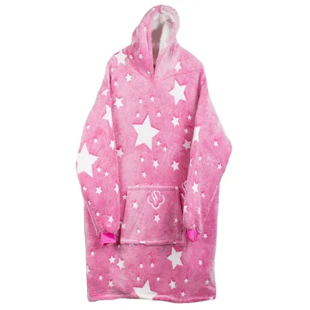 Ciepła bluza xxl 2w1 koc oversize gruby futrzak świecąca w ciemności-5907451339039