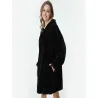 Ciepła bluza xxl 2w1 czarna koc oversize gruba futrzak na chłodne dni-5907451338919
