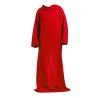 Koc z rękawami xxl czerwony polar ciepła bluza szlafrok podomka-5907451305263