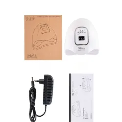 Lampa do paznokci 46 led uv 150w do hybryd żeli mocna sun x5 max lcd-5907451368442