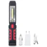 Lampa latarka warsztatowa 3w1 led cob akumulator z lampą ostrzegawczą-5907451324998