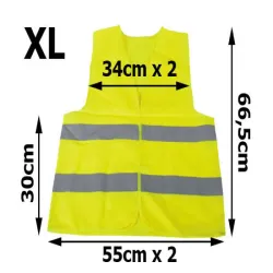 Kamizelka rozmiar XL odblaskowa jaskrawa żółta zapinana na rzepy-5907451310779