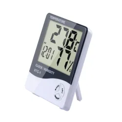 Termometr elektroniczny lcd wewnętrznej wbudowany zegar data i alarm-5907451300626