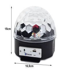 Kula led dyskotekowa mp3 usb projektor bluetooth disco laser magic-5907451327401