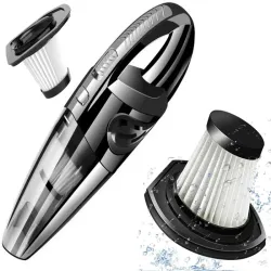 Odkurzacz samochodowy bezprzewodowy ręczny 120w mały przenośny lekki-5907451337349