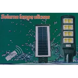 Latarnia uliczna solarna LED COB 320W IP68, czujnik ruchu, panel i pilot