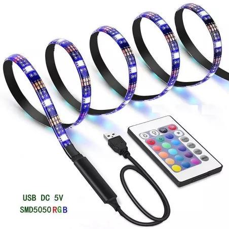 Taśma led RGB 60/2m do podświetlenia telewizora usb tv led-6974241111686