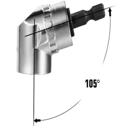 Adapter kątowy nasadka do wkrętarki uchwyt 1/4" HEX (6.35 mm) kolanko-5907451343678