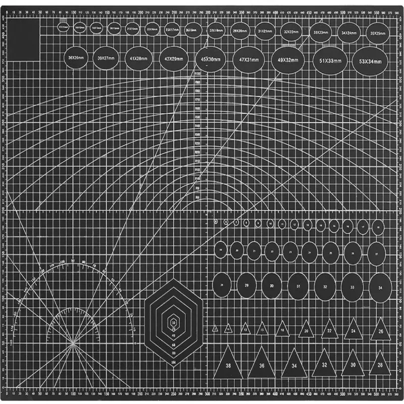 Mata do cięcia samogojąca A2 45x60cm modelarska dwustronna czarna-5907451342923