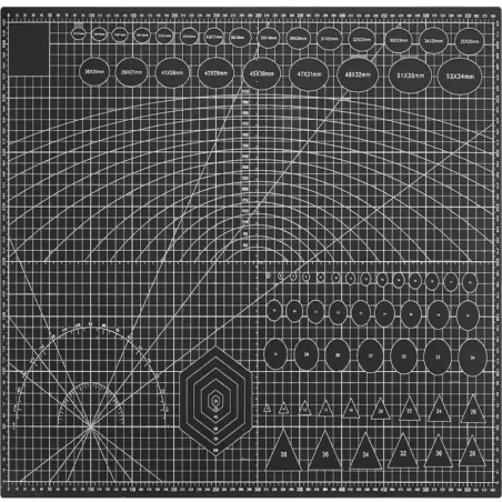 Mata do cięcia samogojąca A2 45x60cm modelarska dwustronna czarna-5907451342923