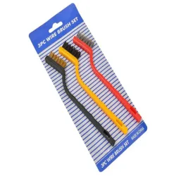 Zestaw 3 sztuk szczotek do czyszczenia stalowa, mosiężna i nylonowa-5907451337288