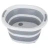 Miska 5 litrów składana silikonowa z odpływem zlew do mycia i płukania-5907451324417