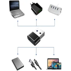 Adapter otg przejściówka usb-a do usb-c typ-c niewielki i praktyczny-5907451341872