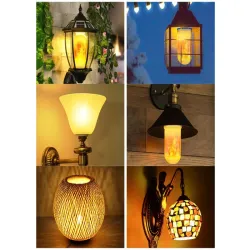 Żarówka led imitująca żywy płomień e27 9w ozdobna pochodnia led-5907451332832