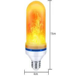 Żarówka led imitująca żywy płomień e27 9w ozdobna pochodnia led-5907451332832