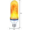 Żarówka led imitująca żywy płomień e27 9w ozdobna pochodnia led-5907451332832