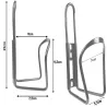 Uchwyt do roweru aluminiowy srebrny koszyk na bidon butelkę napój-5907451356050
