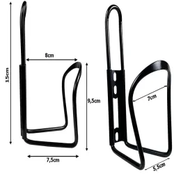 Uchwyt do roweru aluminiowy czarny koszyk na bidon butelkę napój-5907451356043