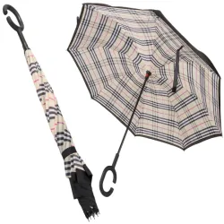 Parasol parasolka odwrócony składany odwrotnie mocne druty solidny stojący-5907451358061
