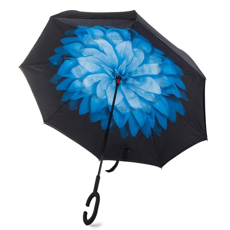 Parasol parasolka odwrócony składany odwrotnie mocne druty solidny-5907451358054