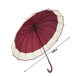 Elegancki duży parasol automatyczny mocny xxl antypoślizgowa rączka-5907451356388