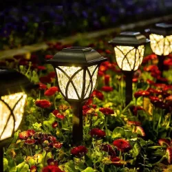 Latarnia lampa ogrodowa solarna 6 szt lamp do ogrodu, patio, trawników