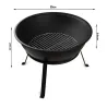 Palenisko ogrodowe misa 55cm zestaw pogrzebacz stojak ruszt grill-5907451351864