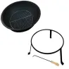 Palenisko ogrodowe misa 55cm zestaw pogrzebacz stojak ruszt grill-5907451351864