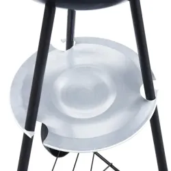 Grill węglowy ogrodowy kółka pokrywa okrągły zamykany przenośny-5907451351840