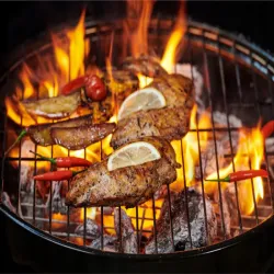 Grill węglowy ogrodowy okrągły przenośny turystyczny na biwak działkę-5907451351833