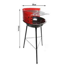 Grill węglowy ogrodowy okrągły przenośny turystyczny na biwak działkę-5907451351833
