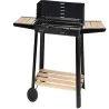 Grill ogrodowy duży węglowy bbq regulowany ruszt półki koła przenośny-5907451351796