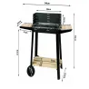 Grill ogrodowy duży węglowy bbq regulowany ruszt półki koła przenośny-5907451351796