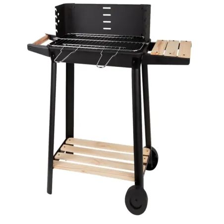 Grill ogrodowy duży węglowy bbq regulowany ruszt półki koła przenośny-5907451351789