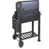 Grill węglowy ogrodowy dwa ruszty termometr pokrywa półka popielnik-5907451351772