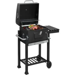 Grill węglowy ogrodowy dwa ruszty termometr pokrywa półka popielnik-5907451351772