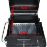 Grill węglowy ogrodowy dwa ruszty termometr pokrywa półka popielnik-5907451351772