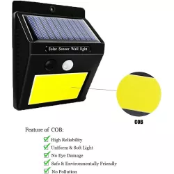 Lampa ścienna solarna COB 48 LED z czujnikiem ruchu i zmierzchu