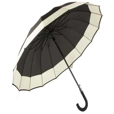 Elegancki duży parasol automatyczny mocny xxl antypoślizgowa rączka-5907451356371