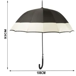 Elegancki duży parasol automatyczny mocny xxl antypoślizgowa rączka-5907451356371