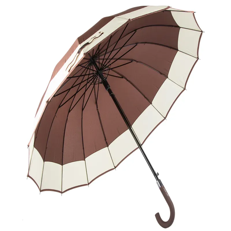 Elegancki duży parasol automatyczny mocny xxl antypoślizgowa rączka-5907451356777