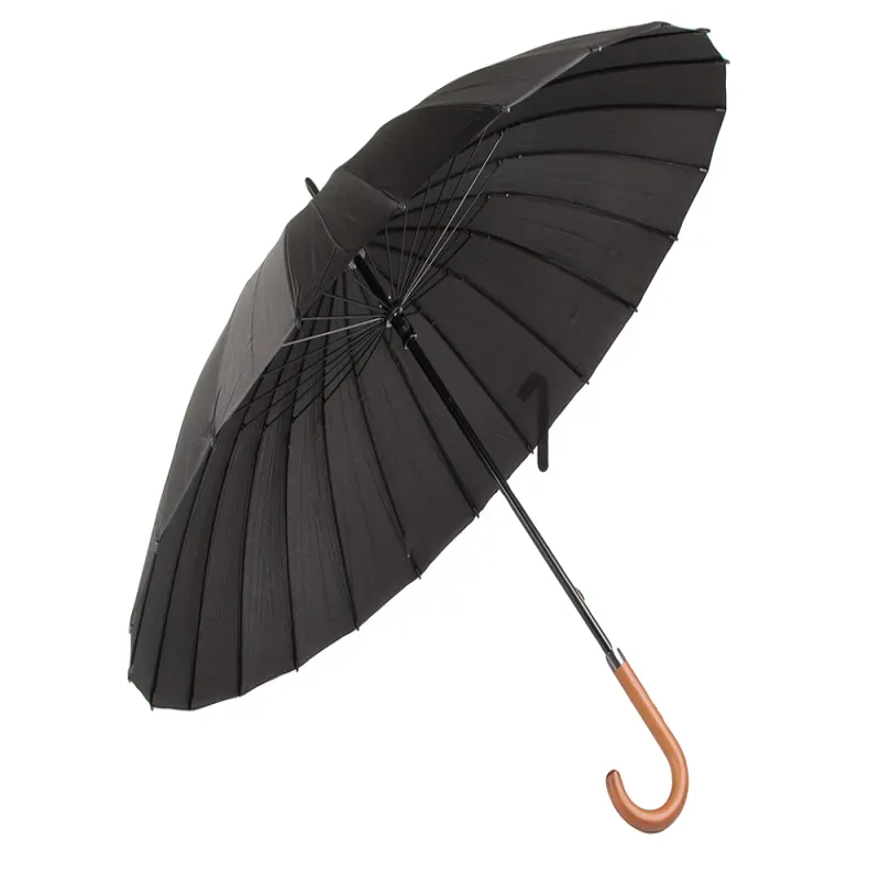Parasol rządowy duży elegancki wytrzymały xxl 24 druty włókno czarny-5907451329436