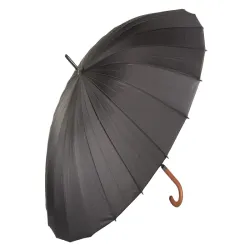 Parasol rządowy duży elegancki wytrzymały xxl 24 druty włókno czarny-5907451329436