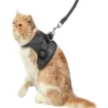 Szelki i smycz rozmiar S czarne bezuciskowe dla psa kota królika-5907451360804
