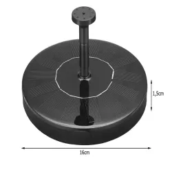Fontanna pływająca solarna 15cm pompka wodna ogrodowa do oczka wodnego-6489784531896