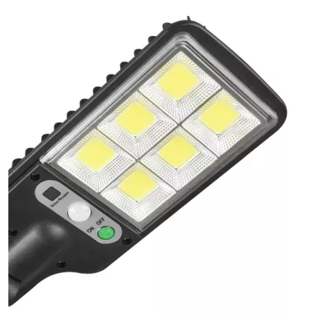 Lampa ścienna solarna latarnia 616B 72COB z czujnikiem ruchu i zmierzchu-5900201946051